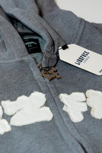 Load image into Gallery viewer, Male Grey Distressed Hoodie